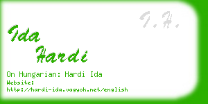 ida hardi business card